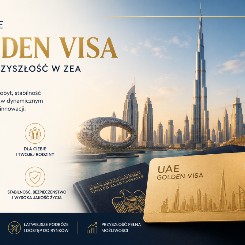 Golden Visa w ZEA – jak uzyskać złotą wizę w Zjednoczonych Emiratach Arabskich